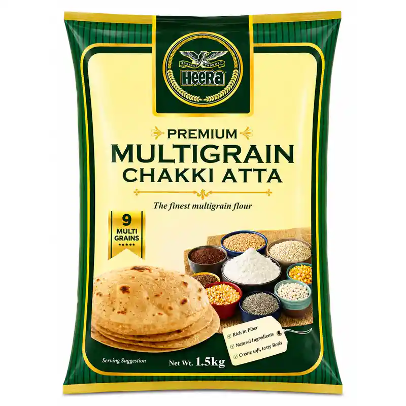 Heera Multigrain Chakki Atta, 1.5 kg