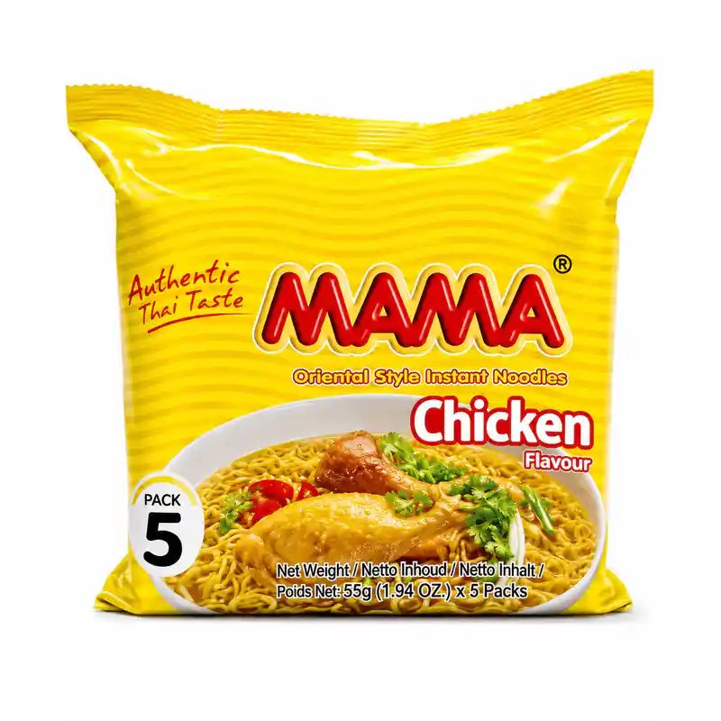 Mama Chicken Flavour Noodles, 5 Pack