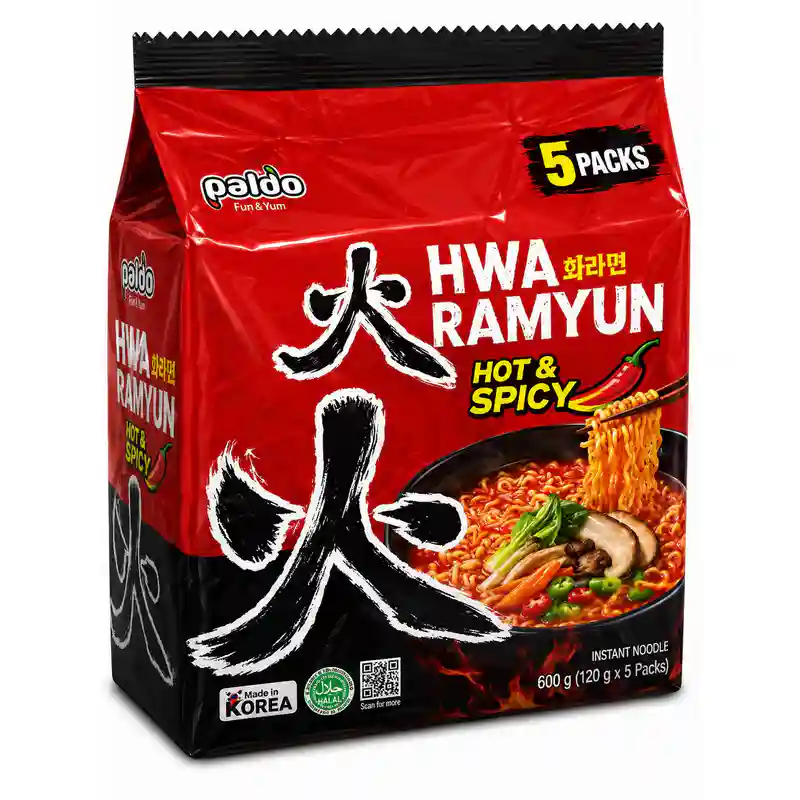 Paldo Hwa Ramyun Hot and Spicy, 5 Pack