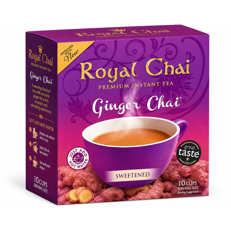 Royal Chai Ginger Chai Sweetened 10 Cups