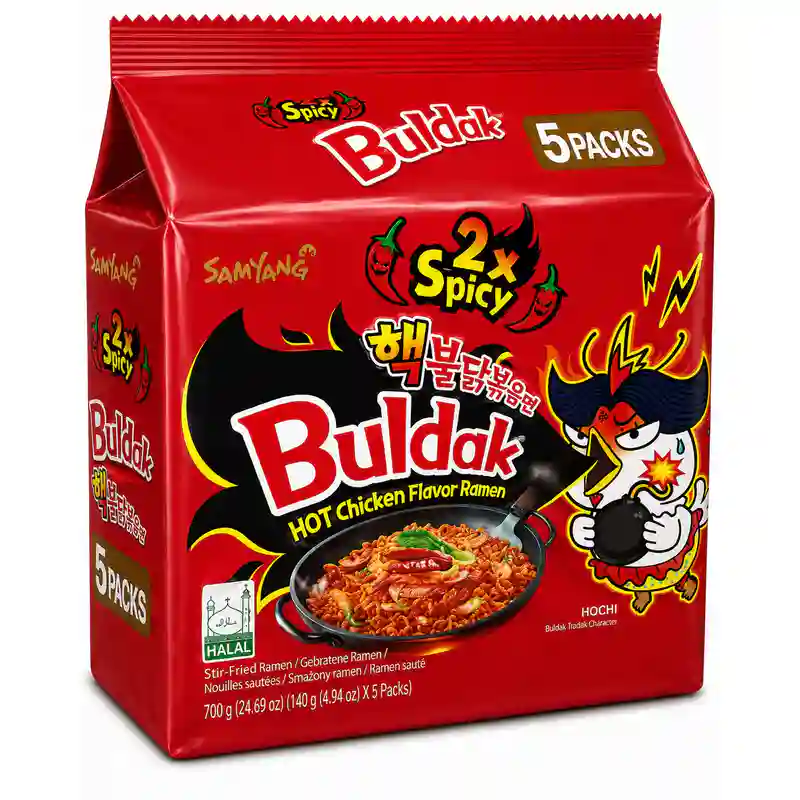 Samyang Buldak 2x Spicy, 5 Pack