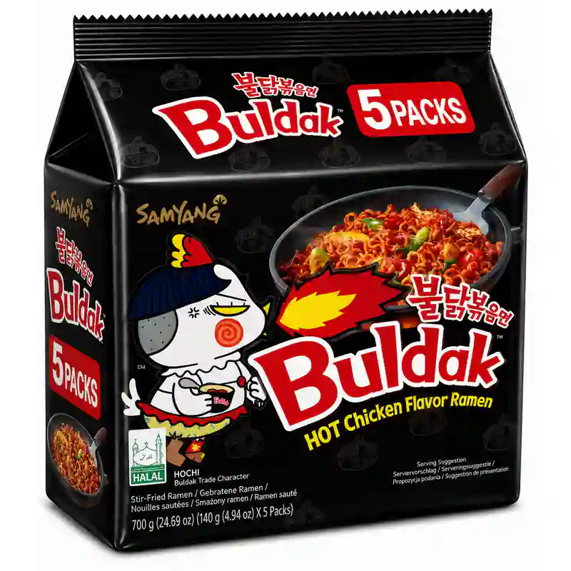 Samyang Buldak Hot Chicken, 5 Pack