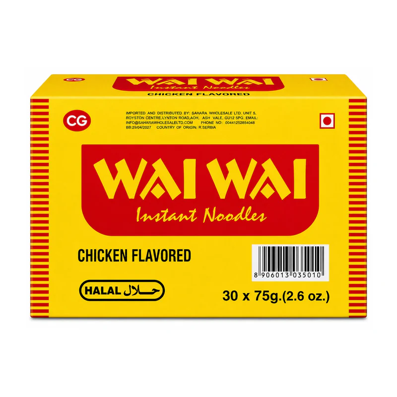 Wai Wai Chicken Instant Noodles 30 x 75 g