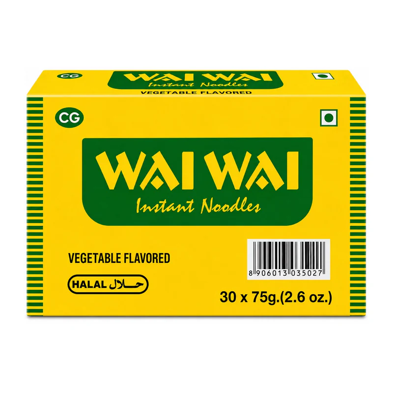 Wai Wai Vegetable Instant Noodles 30 x 75 g