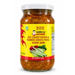 Aama Ko Achar Hot Cherry Pepper & Bamboo Shoots Pickle, 380 g