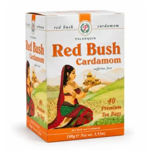 Palanquin Red Bush Cardamom Tea, 40 Premium Tea Bags, 100 g